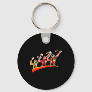 Retro Play Badminton Sport Player Shuttle Key Ring