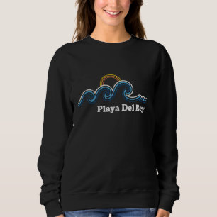 Retro Playa Del Rey California CA Vintage Beach Su Sweatshirt