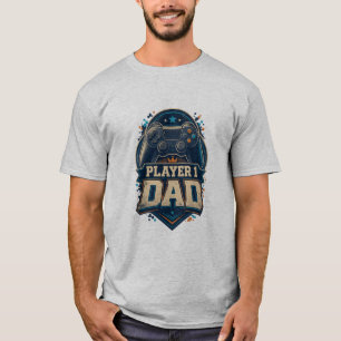 Retro Player 1 Dad Gamer T-Shirt