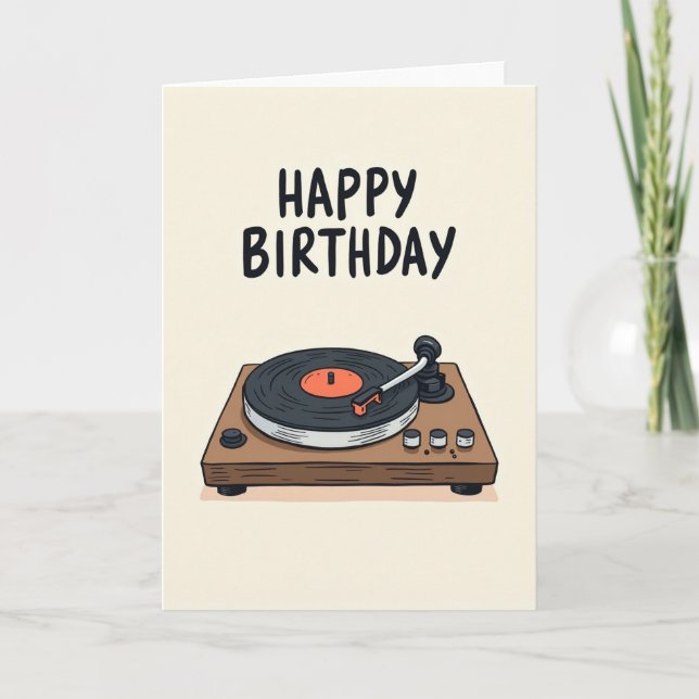 Retro Player Birthday Card (Front)