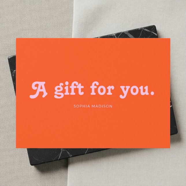 Retro Playful Minimalist Pink Orange Certificate (Creator Uploaded)