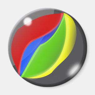 Retro Playing Game Marble Magnet