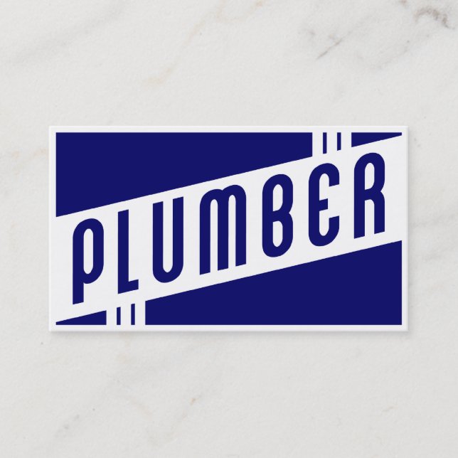 retro plumber business card (Front)