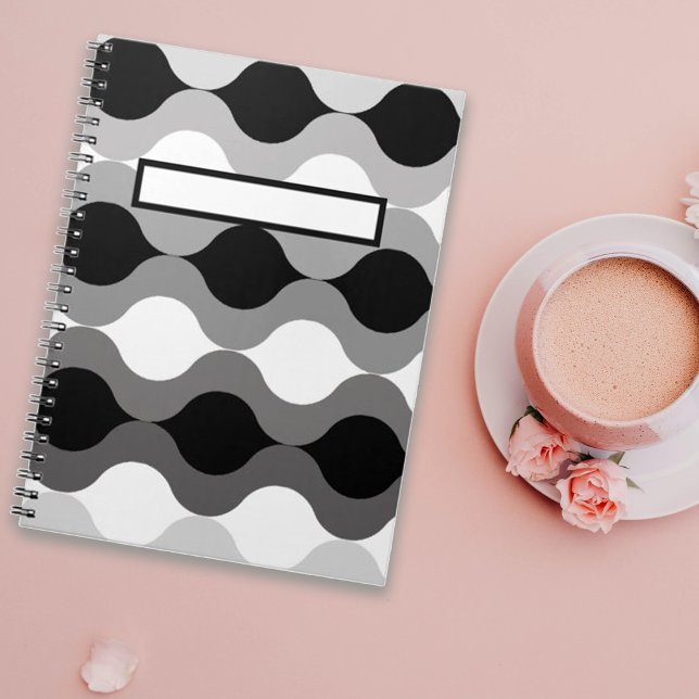 Retro Pods Black White Grey Notebook (Creator Uploaded)