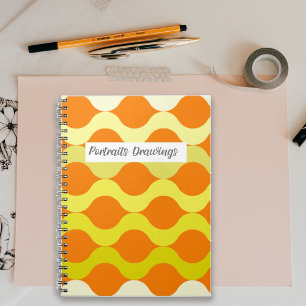 Retro Pods Orange Lemon Yellow Notebook