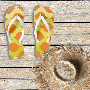 Retro Pods Orange Lemon Yellow Thongs