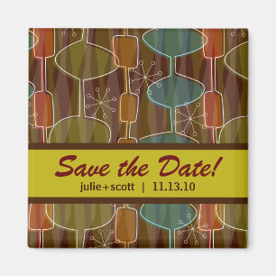 Retro Pods Save the Date Magnets