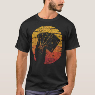 Retro Poker Hands Texas Holdem Player High Roller T-Shirt