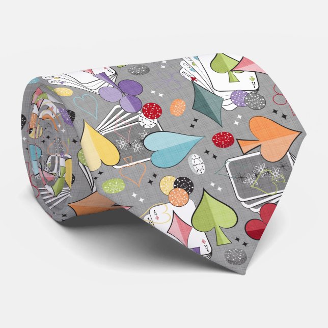 Retro Poker Tie (Rolled)