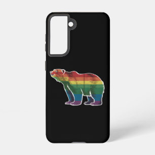 Retro Polar Bear Rainbow Lesbian LGBT Gay Pride Samsung Galaxy Case