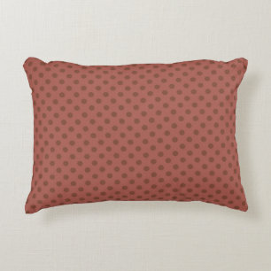 Retro, polka dot brown decorative cushion