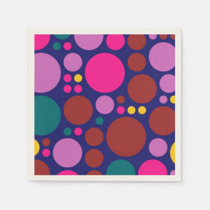 Retro Polka Dot Mosaic Pattern #2 Napkin