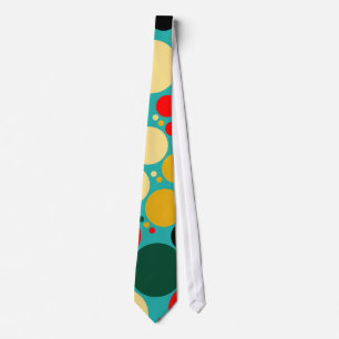Retro Polka Dot Mosaic Pattern #5 Tie