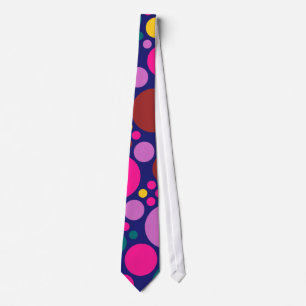 Retro Polka Dot Mosaic Pattern #6 Tie
