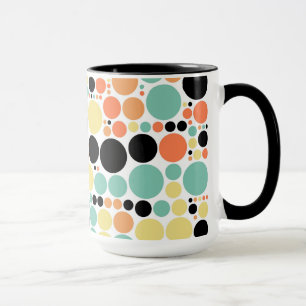 Retro Polka Dot Mosaic Pattern #7 Mug