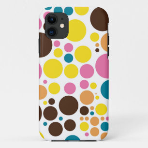 Retro Polka Dot Mosaic Pattern iPhone 11 Case
