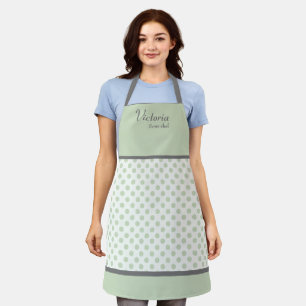 Retro Polka Dot Personalised Apron