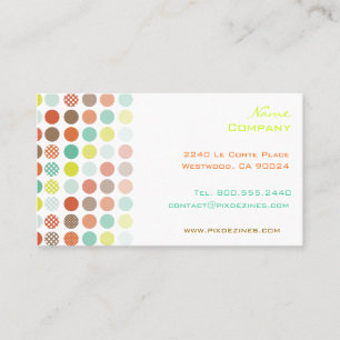 Retro polka dots/DIY background colour! Business Card
