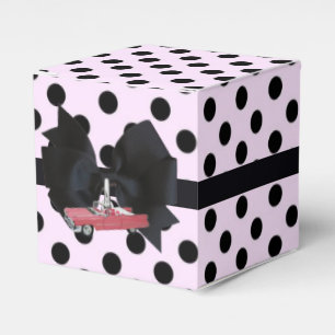 Retro Polka Dots Pink Favour Box