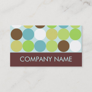 Retro polka dotted Business Card
