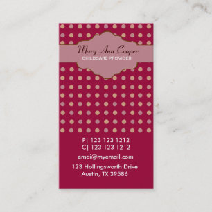 Retro Polkadots Classic Business Card