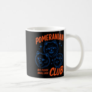 Retro Pomeranian Club Cute Small Dog Club Pet Coffee Mug