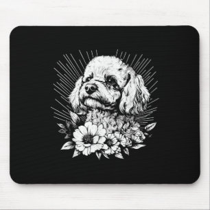 Retro Poodle Dog Lover Tattoo Style Mouse Pad
