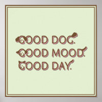 Retro Poodle Good Dog Good Mood Day Typography