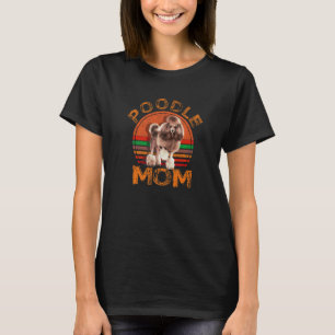 Retro Poodle Mum  Dog Mother Pet Poodle Mama T-Shirt