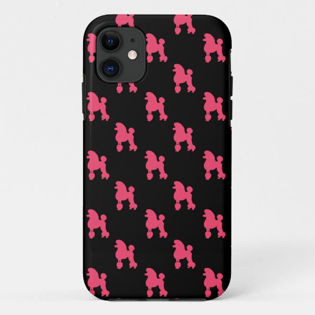 Retro Poodle Pattern - Pink and Black Case-Mate iPhone Case (Back)