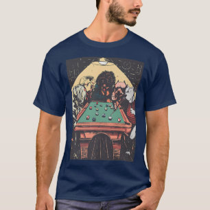 Retro Pool Billard Dogs Dog Owner Puppy Dog Lover  T-Shirt