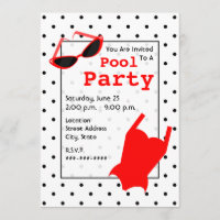 Retro Pool Party - Cat Eye Sunglasses Red Swimsuit