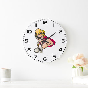 Retro Pool Player Vintage Billiards Sports Large Clock