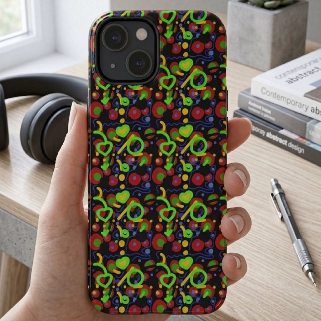 Retro Pop Abstract Doodle Pattern In Vibrant Colou (Creator Uploaded)