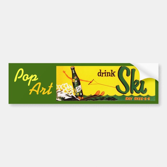 RETRO POP ART ANTHROPOMORPHIC SODA Bumper Sticker (Front)