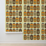 Retro Pop Art Beer Cans Man Cave Wallpaper<br><div class="desc">The perfect wallpaper for your man cave or home bar area. It features a retro design of popart style rows of beer cans in subtle shades of browns and orange,  on an off-white cream background</div>