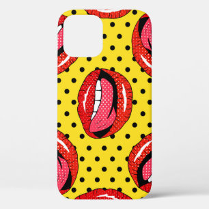 Retro Pop Art: Cartoon Patch Badges iPhone 12 Case