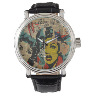 Retro Pop Art Collage Watch
