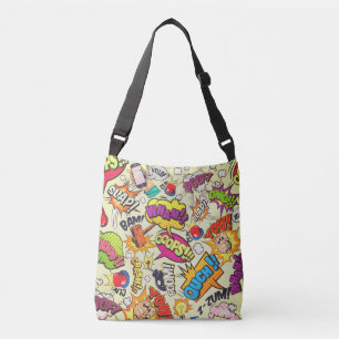 Retro Pop Art Comic Book Crossbody Bag