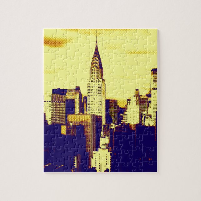 Retro Pop Art Comic New York City Jigsaw Puzzle (Vertical)
