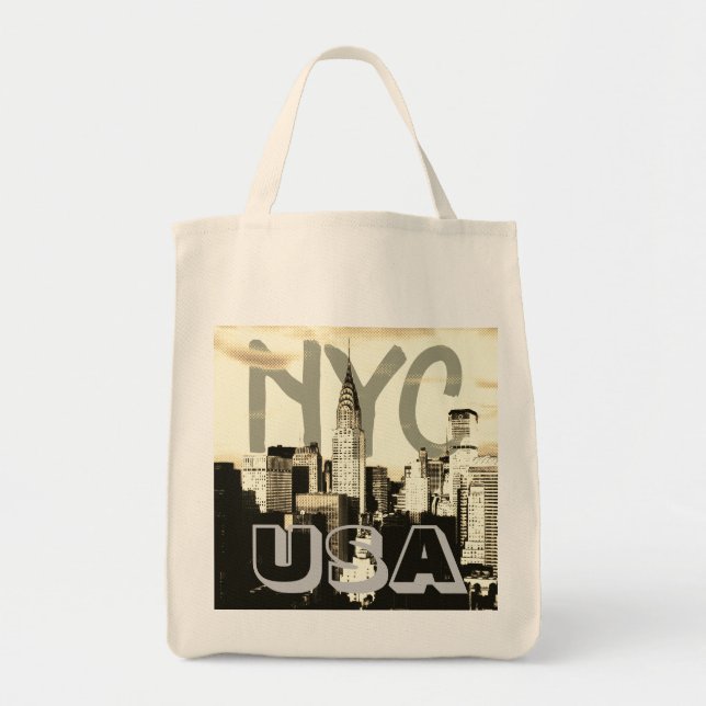 Retro Pop Art Comic New York City NYC USA Tote Bag (Front)
