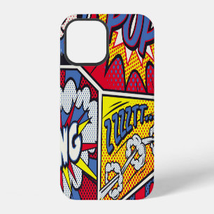 Retro pop art, comic shout pattern. iPhone 12 case