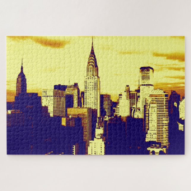 Retro Pop Art New York City Jigsaw Puzzle (Horizontal)