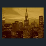 Retro Pop Art New York City Poster<br><div class="desc">New York City Midtown Old Style Image - Vintage New York Artworks</div>