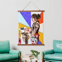 Retro Pop Art Pretty Lady Baking