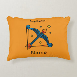 Retro Pop Art Sagittarius Zodiac Sign Gift Decorative Cushion