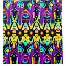 Retro Pop Art Shower Curtain – Vibrant & Playful