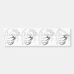 Retro Pop Art Smash Sketch Bumper Sticker