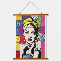 Retro Pop Art Woman Portrait