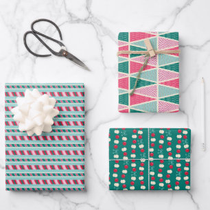 Retro Pop Christmas Set 1 Wrapping Paper Sheet
